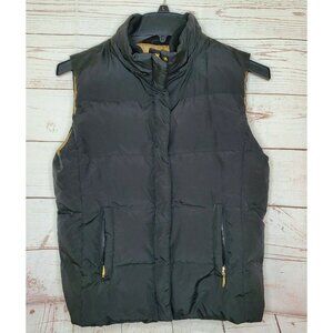 Liz Claiborne Medium Puffer Full Zip Black Vest